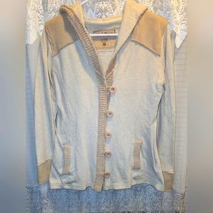 North River Outfitters w Jersey Lined Beige Sweater w Hood